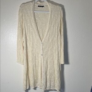 Chico's Cream Cardigan with Button Detail size 3X